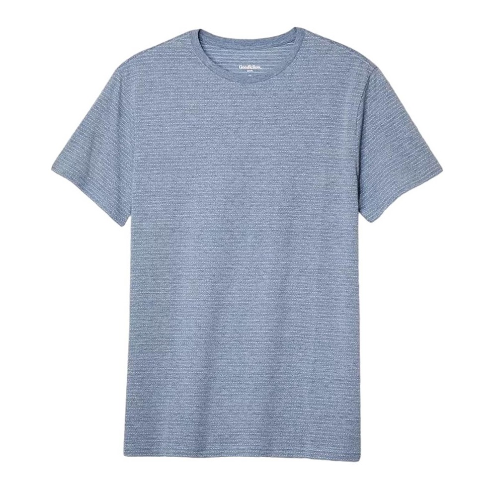 3-PK Goodfellow SM Mens Jacquard Short Sleeve Novelty T-Shirt, Blue, Free Ship